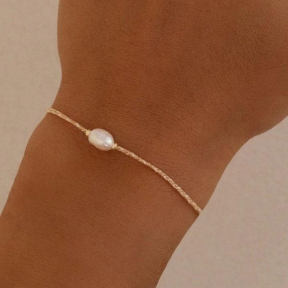 By Charlotte Gold Eternal Peace Freshwater Pearl Bracelet - Picture 2 of 7